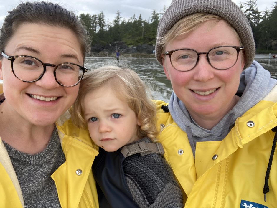 Allie with spouse and child